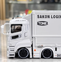 Load image into Gallery viewer, GCD 1:64 White LB Fuso Super Great Transport Truck Model Diecast Metal Car New Collection
