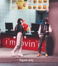 Load image into Gallery viewer, 1:64 Painted Figure Miniature Mini Resin Model Diorama Man Woman with Mask Set
