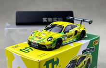 Load image into Gallery viewer, TH 1:64 Yellow 911 GT3 R 2024 DTM #91 Racing Sport Model Diecast Metal Car New Collection
