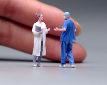 Load image into Gallery viewer, 1:64 Painted Figure Model Miniature Resin Diorama Sand Doctor Surgeon Lady Man
