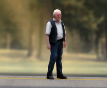 Load image into Gallery viewer, 1:64 Painted Figure Model Miniature Resin Sand Diorama Old Man with Vest Elderly
