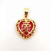 Load image into Gallery viewer, Nature Jade Love Pendant Necklace Gift Jewelry charm Blessing Adore Jewelry a
