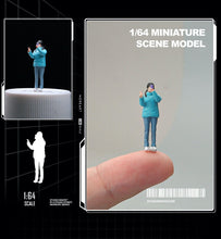 Load image into Gallery viewer, 1:64 Painted Figure Mini Model Miniature Resin Diorama Selfie Down Jacket Girl New Scene
