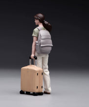 Load image into Gallery viewer, 1:24 Painted Figure Model Miniature Resin Diorama Sand Woman Luggage Backpack
