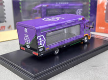 Load image into Gallery viewer, UM 1:64 Purple 500 HINO EVA Ranger Transporter Truck Model Diecast Metal Car
