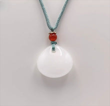 Load image into Gallery viewer, Nature White Shell Jade Pendant Necklace Gift Jewelry charm Blessing Lucky New a
