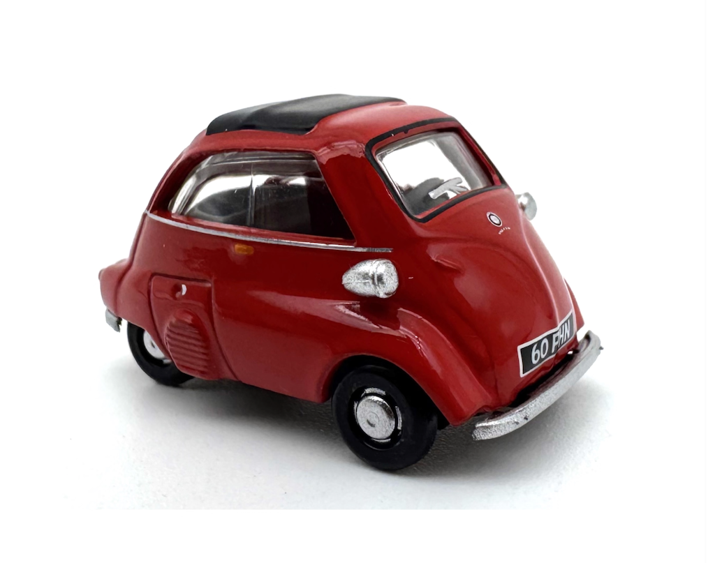 1:76 Red Isetta Mini Classic Sports Vintage Model Diecast Metal Car New Collection