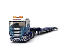 Load image into Gallery viewer, 1:148 Blue Scania Highline Low Loader Trailer Truck Model Diecast Metal Car
