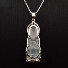 Load image into Gallery viewer, Nature Jade Guanyin Pendant Necklace Gift Jewelry charm Blessing Lucky White S
