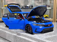 Load image into Gallery viewer, MH 1:18 Blue Civic Type R FL5 Turbo Vtec Engine Model Diecast Metal Car New Collection

