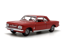 Load image into Gallery viewer, 1:87 Red 1963 Corvair Coupe Sports Racing Classic Model Diecast Metal Car
