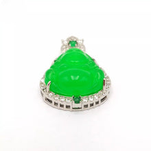 Load image into Gallery viewer, Nature Jade Laughing Budha Pendant Necklace Gift Jewelry Luck Blessing Fortune c
