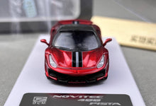 Load image into Gallery viewer, DCM 1:64 Red Carbon Top Novitec 488 Pista Sports Model Diecast Metal Car New
