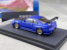 Load image into Gallery viewer, Fuji 1:64 Blue Carbon Skyline GTR R34 Nismo Z-Tune Model Diecast Metal Car New Collection
