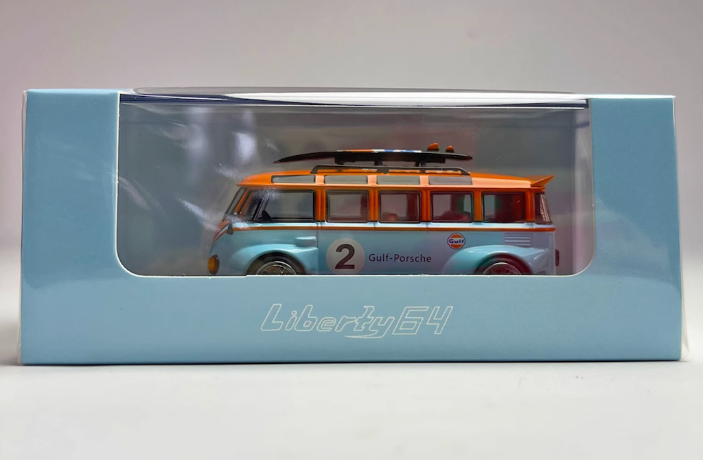 Liberty 1:64 VW T1 Gulf Van Camper Sports Model Diecast Metal Car