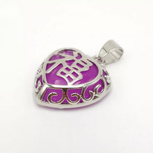 Load image into Gallery viewer, Nature Jade Heart Pendant Necklace Gift Jewelry charm Blessing Fortune Lucky f
