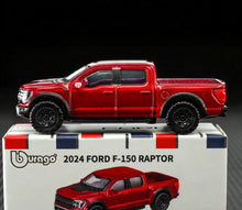 Load image into Gallery viewer, Bburago 1:64 Red 2024 F150 Raptor Pickup Truck Sport Model Diecast Metal Car
