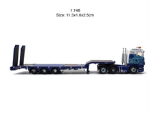 Load image into Gallery viewer, 1:148 Blue Scania Highline Low Loader Trailer Truck Model Diecast Metal Car
