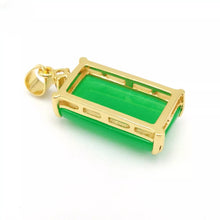 Load image into Gallery viewer, Nature Jade Green Plaque Pendant Necklace Gift Jewelry charm Blessing Lucky g
