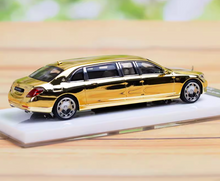 Load image into Gallery viewer, SH 1:64 Plating Gold Maybach S600 Pullman Limousine Model Diecast Metal Car
