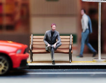 Load image into Gallery viewer, 1:64 Painted Figure Model Miniature Resin Diorama Toy Sand Suit Man Sitting New
