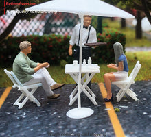 Load image into Gallery viewer, 1:64 Painted Figure Mini Model Miniature Resin Diorama Cafe Restaurant Waiter
