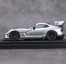 Load image into Gallery viewer, HM 1:64 Silver Blue Viper MK3 ACR Coupe Sports Model Diecast Metal Car New Collection
