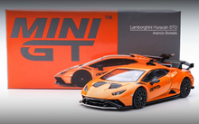 Load image into Gallery viewer, MINIGT 1:64 Orange Lamborghini Huracan Sto Racing Sports Model Toy Metal Car 511
