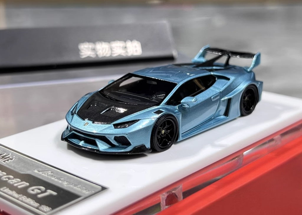 1:64 Ice Blue LP610 Huracan GT Sports Model Diecast Resin Car New Collection