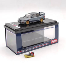 Load image into Gallery viewer, HJ 1:64 JDM Grey Subaru WRX Impreza STI GC8 Racing Sport Model Toy Metal Car Display Box

