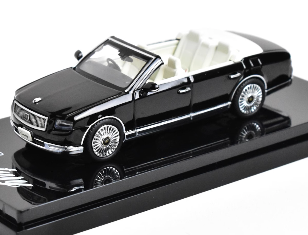 Hobby Japan 1:64 Black Convertible Century UWG60 Model Diecast Metal Car New Collection