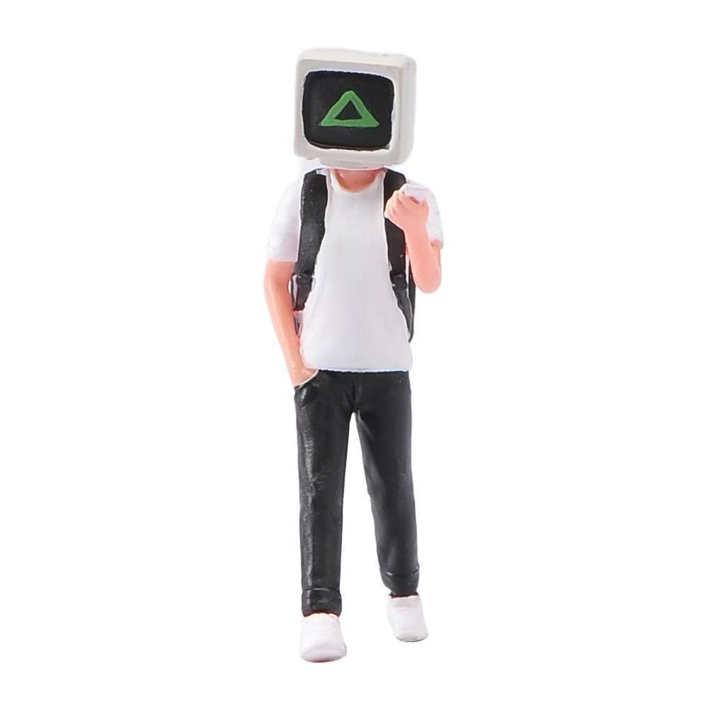 1:64 Painted Figure Mini Model Miniature Resin Diorama Computer Man Robot Toy