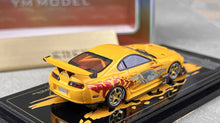 Load image into Gallery viewer, YM 1:64 Yellow JDM Supra JAZ80 Racing Sports Model Diecast Resin Car New
