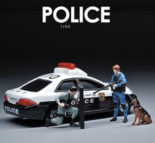 Load image into Gallery viewer, 1:64 Painted Figure Mini Model Toy Miniature Car Scenes Resin Police Man People
