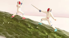 Load image into Gallery viewer, 1:64 Painted Figure Mini Model Miniature Resin Diorama Fencing Athlete Fencer
