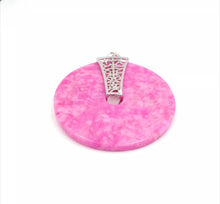 Load image into Gallery viewer, Nature Jade Fortune Round Pendant Necklace Gift Jewelry charm Blessing Jewelry d
