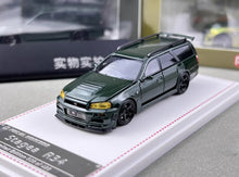 Load image into Gallery viewer, FH 1:64 Dark Green Stagea Wagon Skyline GTR R34 WC34 Model Diecast Metal Car
