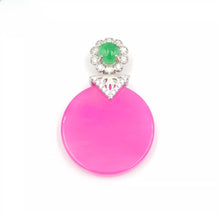 Load image into Gallery viewer, Nature Jade Round Pendant Necklace Gift For Woman Jewelry charm Blessing Lucky S
