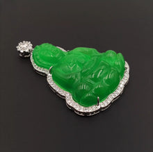 Load image into Gallery viewer, Nature Jade Guanyin Pendant Necklace Gift Jewelry charm Blessing Luck Jewelry c
