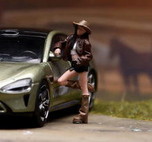 Load image into Gallery viewer, 1:64 Painted Figure Model Miniature Resin Tow Cow Girls Style Lady Women Set

