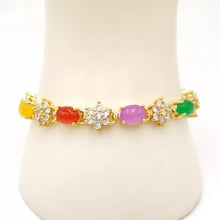 Load image into Gallery viewer, Nature Jade Beaded Bracelet Jewelry Blessing Lucky Fortune Gift For Her Colorful
