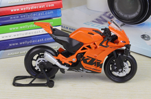 Load image into Gallery viewer, WELLY 1:18 KTM RC 8C Sports Racing Model Diecast Metal Motorcycle Bike
