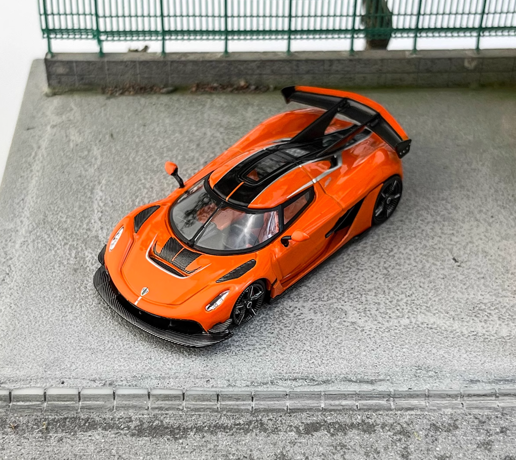 CM 1:64 Orange Jesko Racing Sports Model Diecast Metal Car BN