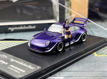 Load image into Gallery viewer, MC 1:64 Purple RWB 993 High Wing Figure Sports Model Diecast Metal Car New Collection
