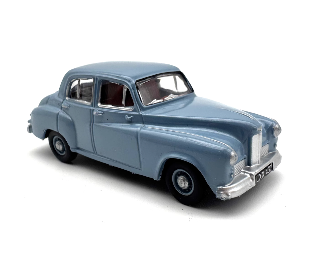 1:76 Blue Humber Classic Vintage Sedan Sports Model Diecast Metal Car New Collection