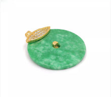 Load image into Gallery viewer, Nature Jade Fortune Round Pendant Necklace Gift Jewelry charm Blessing Jewelry a
