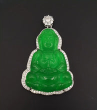 Load image into Gallery viewer, Nature Jade Guanyin Pendant Necklace Gift Jewelry charm Blessing Luck Jewelry c
