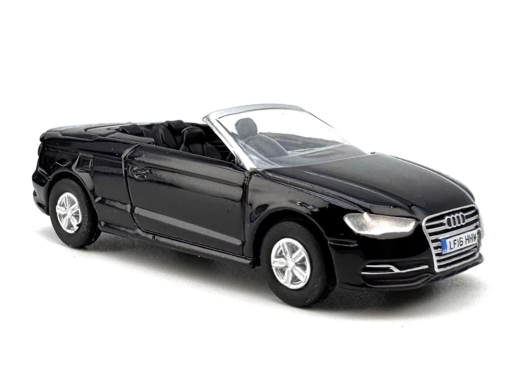 1:76 Black S3 Roadster Convertible Sports Model Diecast Metal Car New Collection