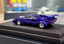 Load image into Gallery viewer, 1:64 Deepmaker Purple Countach 5000s Sports Model Diecast Resin Car New Collection

