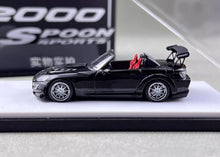 Load image into Gallery viewer, MT 1:64 JDM Black S2000 Spoon Sports Convertible Model Diecast Metal Car New Collection

